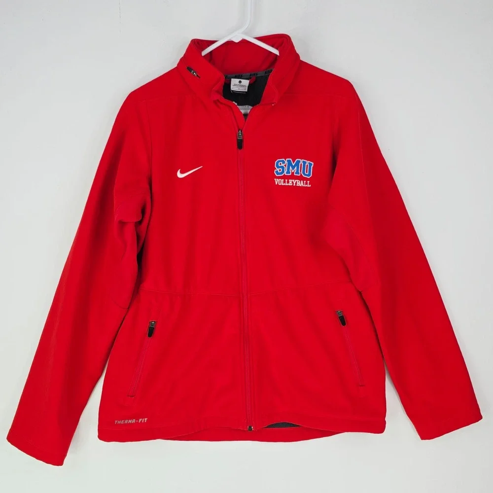 Nike SMU Volleyball Therma-FIT Sphere Jacket Men L Red Full Zip Hooded Softshell
